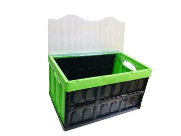 Square Stackable Box Plastic Storage Crate Collapsible Toys Organizer No Maintenance