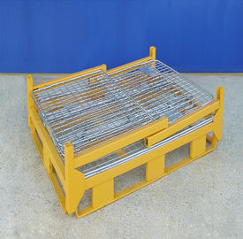 Warehouse Mesh Basket Collapsible Industrial Wire Container