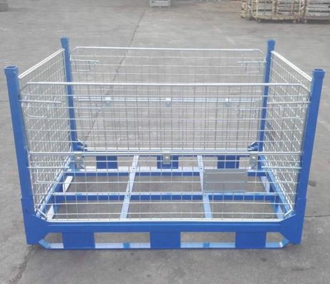 Stackable Powder Coated Wire Mesh Pallet Cages 1500kg Capacity