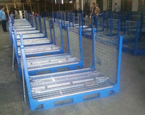 Stackable Powder Coated Wire Mesh Pallet Cages 1500kg Capacity