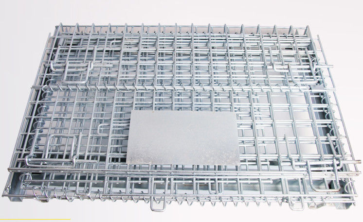 Collapsible Wire Mesh Container Industrial Stackable Storage Wire Mesh Cage
