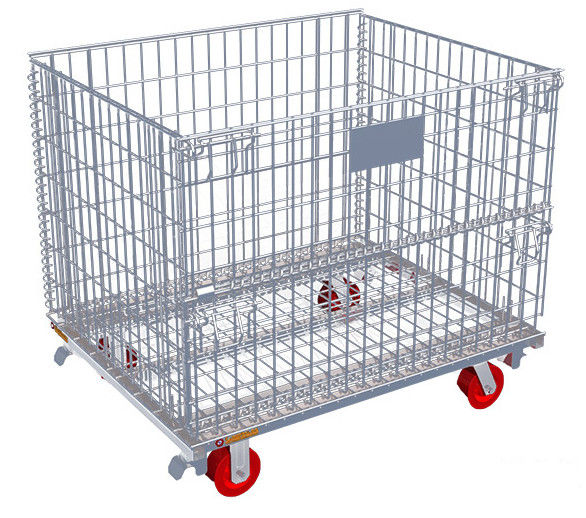 Stackable Q235 Steel Wire Mesh Storage Containers 800*600*640mm
